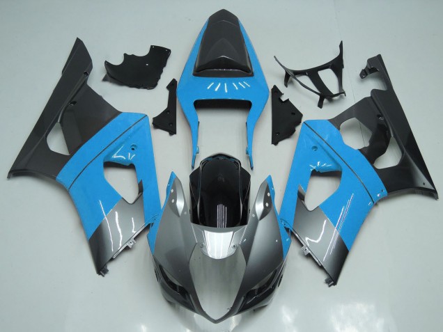 2003-2004 Light Blue Silver Black Suzuki GSXR 1000 Motorcycle Fairings