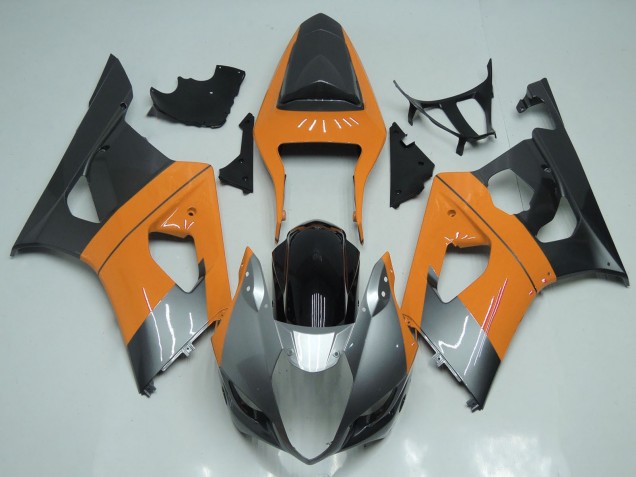 2003-2004 Light Orange Silver Black Suzuki GSXR 1000 Motorcycle Fairings