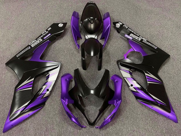 2005-2006 Matte Black Purple Suzuki GSXR 1000 Motorcycle Fairing
