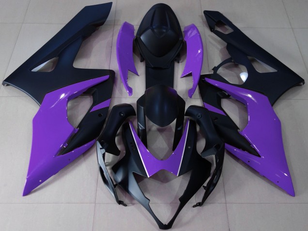 2005-2006 Matte Black Purple Suzuki GSXR 1000 Motorcycle Fairings