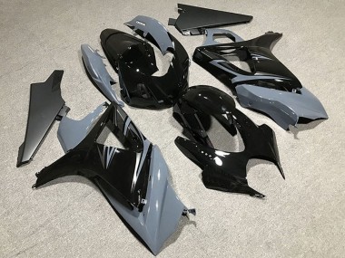 2007-2008 Nardo Grey Glossy Black OEM Style Suzuki GSXR 1000 Motorcycle Fairings