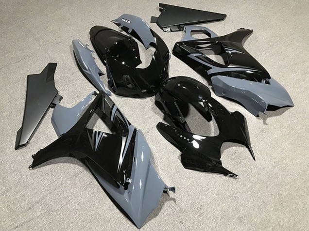 2007-2008 Nardo Grey Glossy Black OEM Style Suzuki GSXR 1000 Motorcycle Fairings