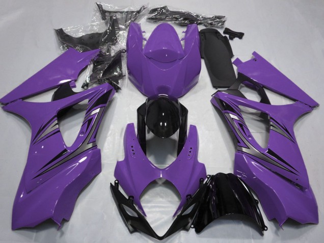 2007-2008 Purple Glossy Black OEM Style Suzuki GSXR 1000 Motorcycle Fairings