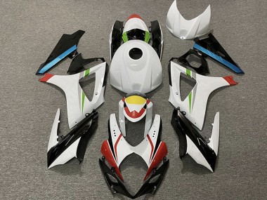 2007-2008 White Red Yellow Blue Black Racing Suzuki GSXR 1000 Motorcycle Fairings
