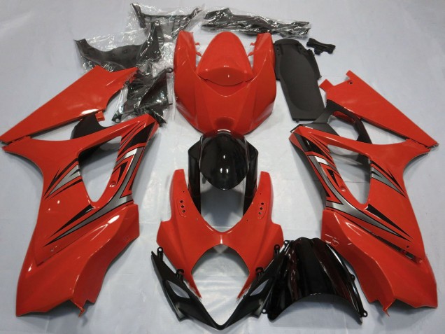 2007-2008 Red Glossy Black OEM Style Suzuki GSXR 1000 Motorcycle Fairings