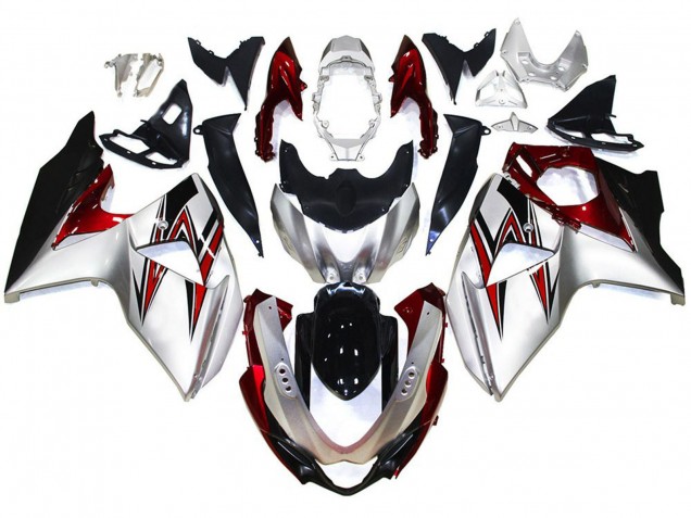 2009-2016 Silver Red Black Suzuki GSXR 1000 Motorcycle Fairings