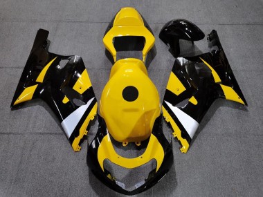 2001-2003 Yellow White Glossy Black Suzuki GSXR 600 / GSXR 750 Motorcycle Fairings