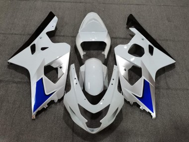 2004-2005 White Blue Black Suzuki GSXR 600 / GSXR 750 Motorcycle Fairing Kits