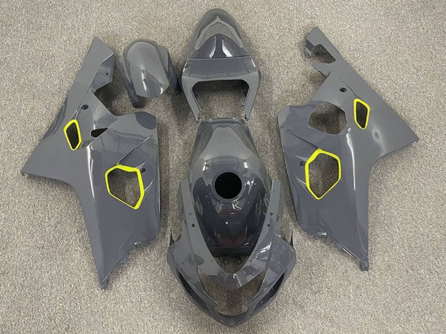 2004-2005 Nardo Grey Neon Yellow Suzuki GSXR 600 / GSXR 750 Motorcycle Fairings