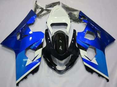 2004-2005 White Blue Black Suzuki GSXR 600 / GSXR 750 Motorcycle Fairings