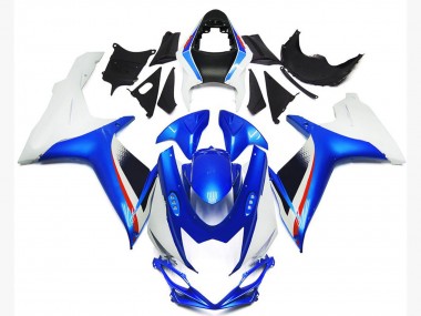 2011-2024 White Blue Red Suzuki GSXR 600 / GSXR 750 Motorcycle Fairings