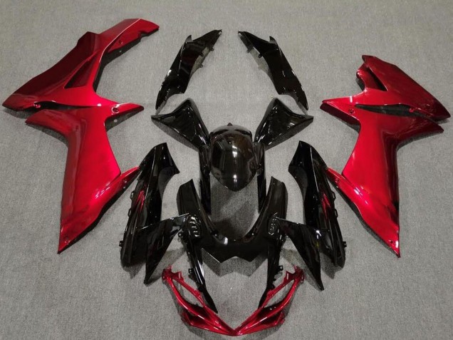 2011-2024 Red Glossy Black Suzuki GSXR 600 / GSXR 750 Motorcycle Fairings