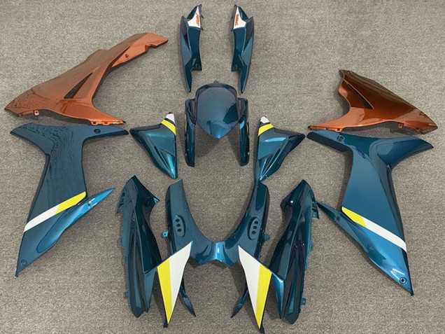2011-2024 Light Blue Orange White Yellow Suzuki GSXR 600 / GSXR 750 Motorcycle Fairings