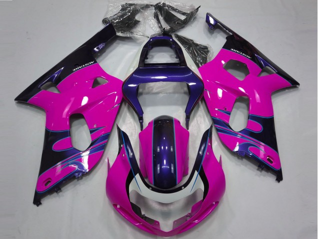 2001-2003 Pink Glossy Blue Suzuki GSXR 600 / GSXR 750 Motorcycle Fairings