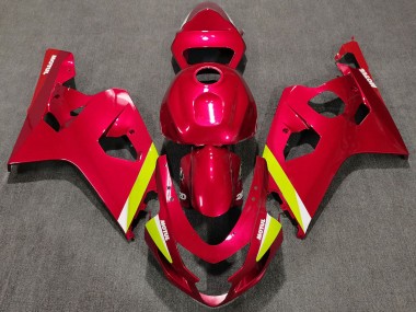 2004-2005 Red Yellow White Suzuki GSXR 600 / GSXR 750 Motorcycle Fairings