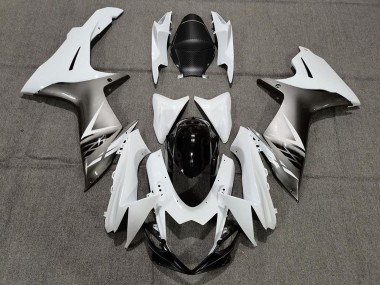 2011-2024 White Grey Black Suzuki GSXR 600 / GSXR 750 Motorcycle Fairings