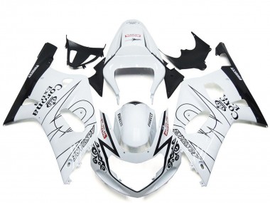2001-2003 White Black Corona Alstare Suzuki GSXR 600 / GSXR 750 Motorcycle Fairing