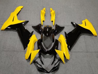 2011-2024 Yellow Glossy Black Suzuki GSXR 600 / GSXR 750 Motorcycle Fairings