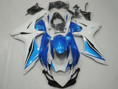 2011-2024 White Light Blue Glossy Black OEM Style Suzuki GSXR 600 / GSXR 750 Motorcycle Fairings