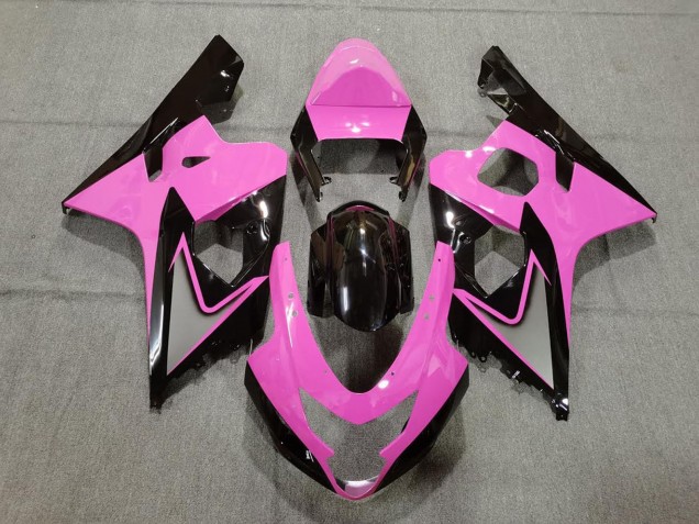 2004-2005 Pink Glossy Black Suzuki GSXR 600 / GSXR 750 Motorcycle Fairings