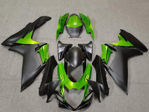 2011-2024 Green Matte Black Suzuki GSXR 600 / GSXR 750 Motorcycle Fairings