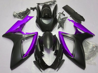 2006-2007 Matte Black Purple Suzuki GSXR 600 / GSXR 750 Motorcycle Fairings