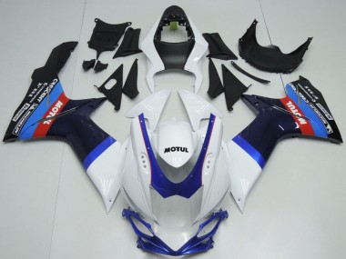 2011-2024 White Blue BlackRed Motul Suzuki GSXR 600 / GSXR 750 Motorcycle Fairings