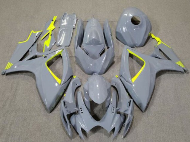 2006-2007 Nardo Grey High Viz Yellow Suzuki GSXR 600 / GSXR 750 Motorcycle Fairings