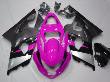 2004-2005 Pink Silver Black Suzuki GSXR 600 / GSXR 750 Motorcycle Fairings