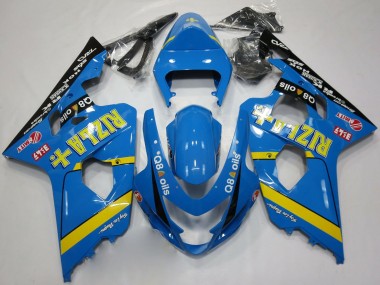 2004-2005 Blue Gold Black Rizla Suzuki GSXR 600 / GSXR 750 Motorcycle Fairings