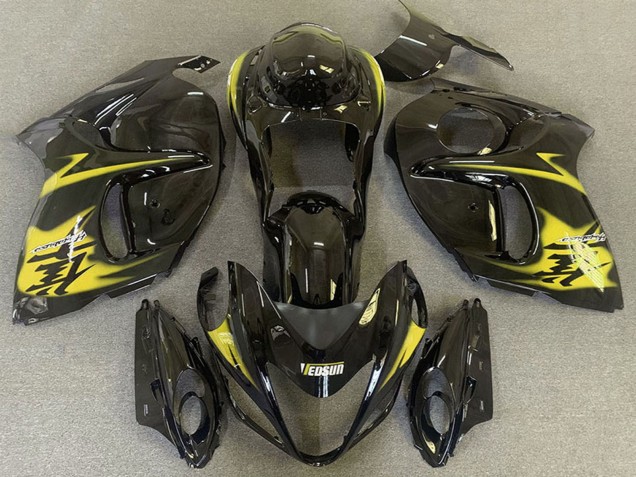 2008-2020 Glossy Black Yellow Suzuki GSXR 1300 Motorcycle Fairings