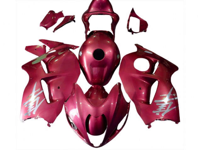 1997-2007 Glossy Red Silver Logo Suzuki GSXR 1300 Motorcycle Fairings
