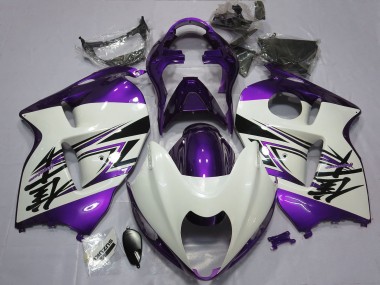 1997-2007 Glossy White Purple Suzuki GSXR 1300 Motorcycle Fairings