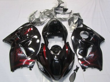 1997-2007 Red Glossy Black Suzuki GSXR 1300 Motorcycle Fairings
