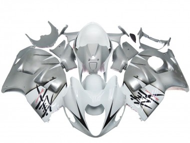 1997-2007 Silver White OEM Style Suzuki GSXR 1300 Motorcycle Fairings