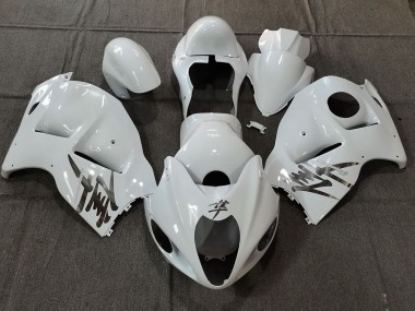 1997-2007 White OEM Style with Silver Decals Suzuki GSXR 1300 Motorcycle Fairings
