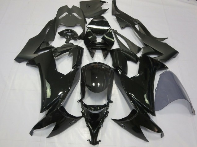 2008-2010 Glossy Black Matte Black Kawasaki ZX10R Motorcycle Fairings