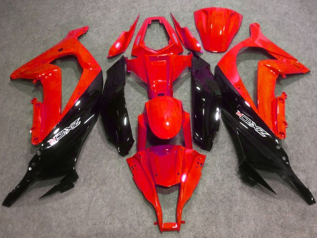 2016-2019 Red Glossy Black Kawasaki ZX10R Abs Motorcycle Fairings