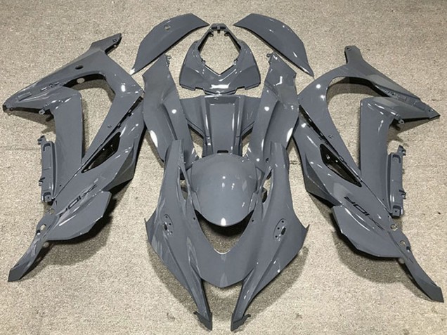 2016-2019 Nardo Grey Black Logo Kawasaki ZX10R Motorcycle Fairings