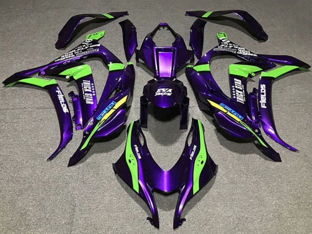 2016-2019 Purple Green White Trick Star Eva Racing Kawasaki ZX10R Motorcycle Fairings