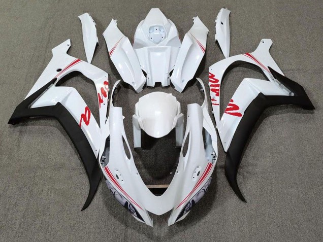 2016-2019 Pearl White Black Red Kawasaki ZX10R Motorcycle Fairings