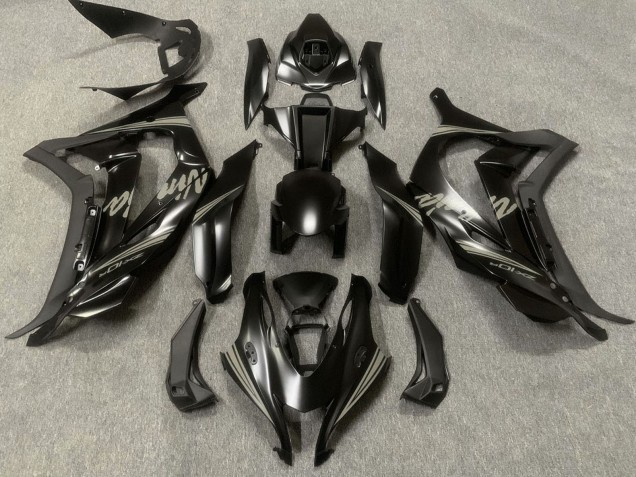 2016-2019 Matte Black Grey Ninja Kawasaki ZX10R Motorcycle Fairings