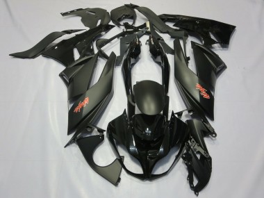 2009-2012 Matte Black Glossy Black Red Ninja Kawasaki ZX6R Motorcycle Fairings