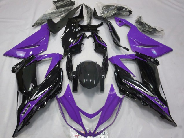 2013-2018 Purple Glossy Black Kawasaki ZX6R Motorcycle Fairings