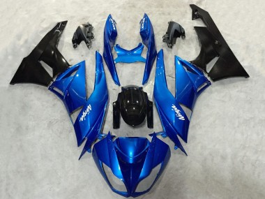 2009-2012 Blue Glossy Black Kawasaki ZX6R Motorcycle Fairing