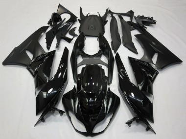 2009-2012 Glossy Black Matte Black Kawasaki ZX6R Motorcycle Fairings