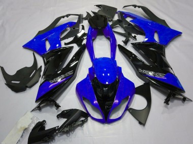 2009-2012 Blue Glossy Black Kawasaki ZX6R Motorcycle Fairings
