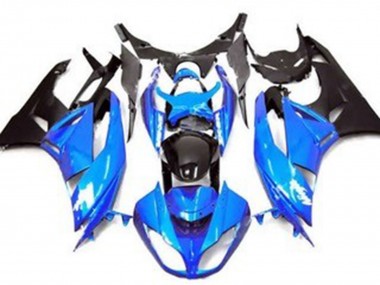 2009-2012 Blue Glossy Black Matte Black Kawasaki ZX6R Motorcycle Fairing