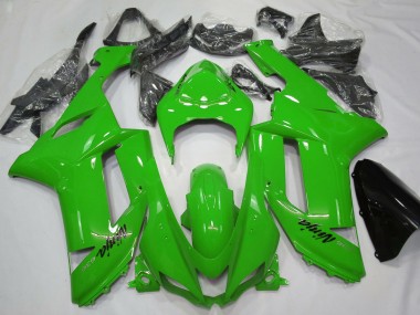 2007-2008 Glossy Green Kawasaki ZX6R Motorcycle Fairings