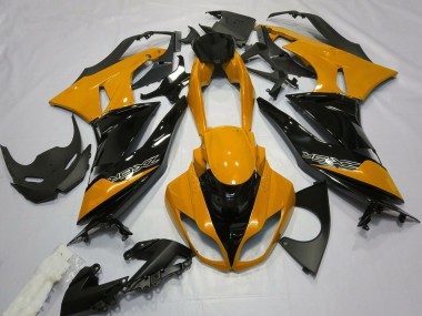 2009-2012 Orange Glossy Black Kawasaki ZX6R Motorcycle Fairings